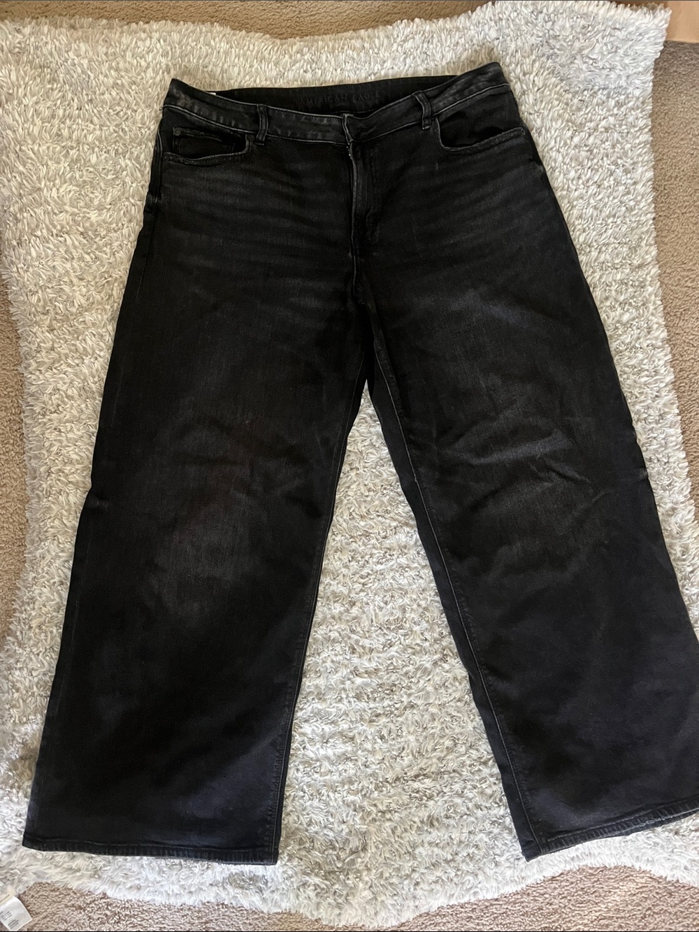 American Eagle Outfitters Black Wide Leg Jeans